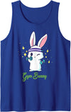 Gym Bunny Unisex Fitness Rabbit Lover Gym Workout Tank Top in Royal Blue