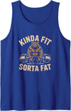 Bear Powerlifting Kinda Fit Sorta Fat Gym Humor Funny Kinda Fit Sorta Fat Bear Powerlifting Tank Top - Royal Blue
