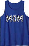 Cow Pattern Print Family Matching Birthday Shirts Cow Mom Birthday Family Matching Mothers Day Boy Girl Farm Tank Top -