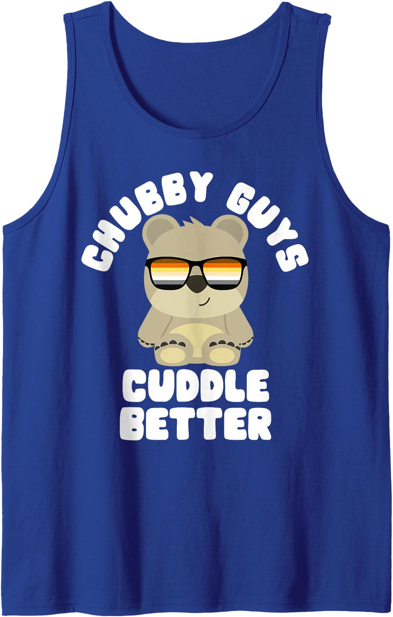 Bear Pride Community Co. Mens Cuddle Gay Bear Tank Top - Royal Blue