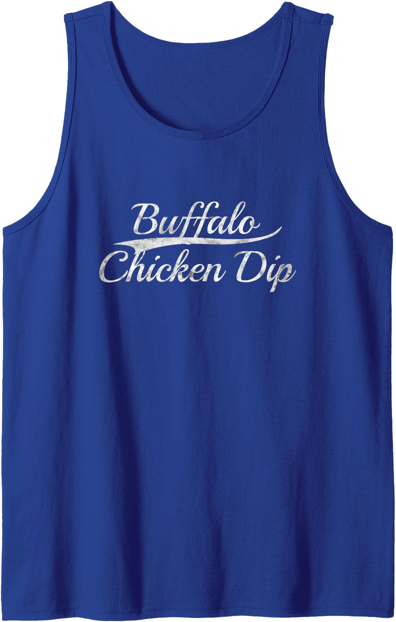 Retro Game Day Classic Bold Appetizer Aesthetic Buffalo Chicken Dip Vintage Inspired Varsity Style Graphic Tank Top - Royal