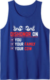 KIngswear Cow Dishonor On You Your Family Your Cow Tank Top - Royal Blue