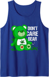 Funny Bear Smoking Weed Cannabis Marijuana 4:20 Weed Bear Herb Bear Don't Care Funny Bear Marijuana Cannabis Tank Top - Royal Blue