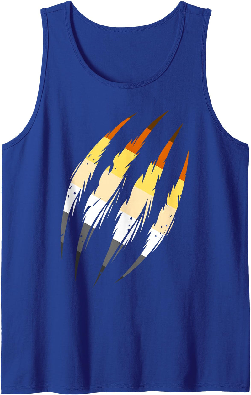 Bear Community Bear Brotherhood Gay Men Gifts Mens Bear Pride Claw Marks Gay Men LGBT Bear Flag Tank Top - Royal Blue