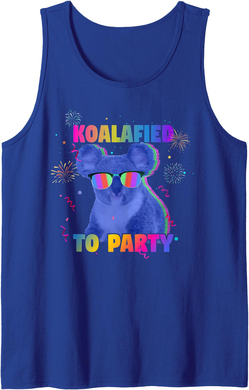 koalafied to Party Fun Animal pun new years party Koalafied To Party Fun Animal Pun Tank Top - Royal Blue