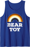 ArtDiggs-BearPride Bear Toy - Gay Bear Pride Rainbow Tank Top - Royal Blue