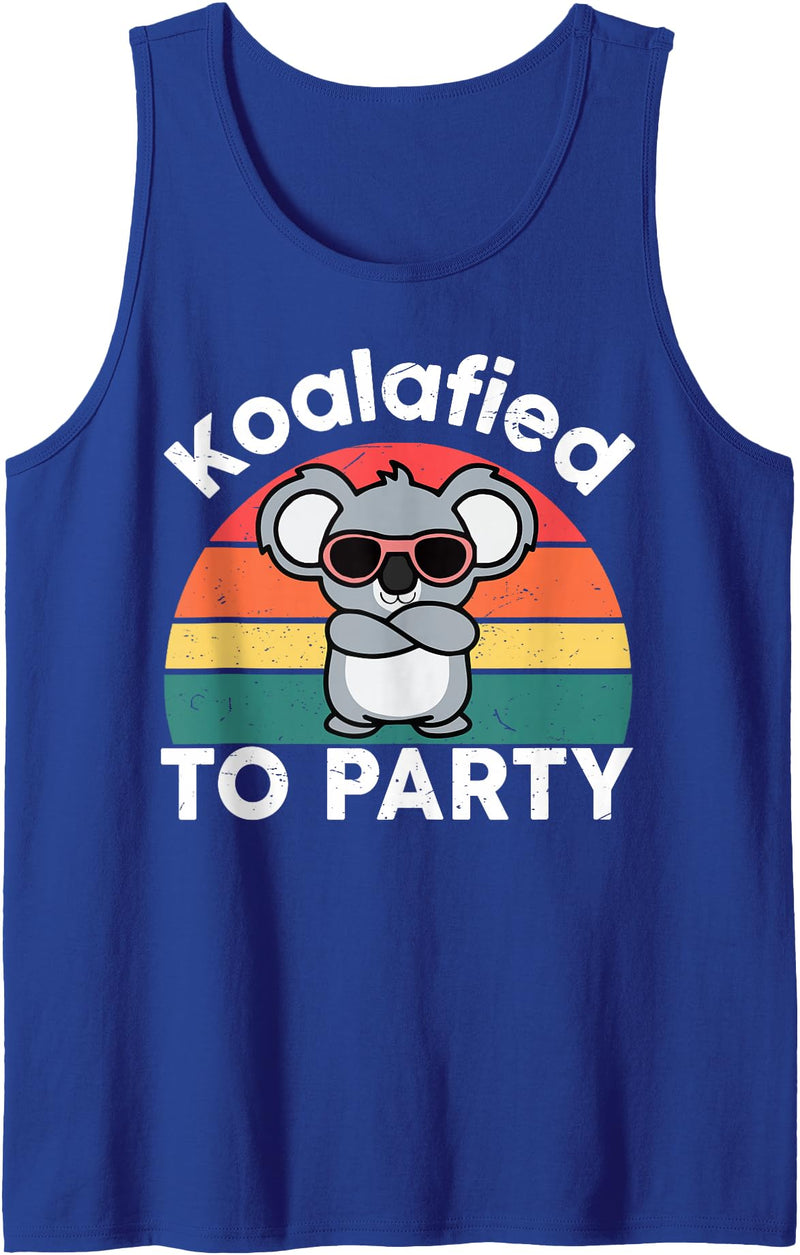 Cute koalafied shirt to party men kids boys girl women koala Tank Top - Royal Blue
