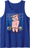Bodybuilding Gifts Pig Gym Weight Training Deadlift Tank Top - Royal Blue