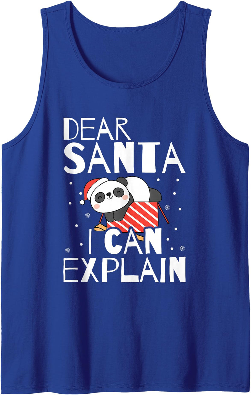 Panda Lover Xmas Panda Bear Christmas Panda Gift Santa Panda Lover Xmas Cute Animal Bear Christmas Panda Tank Top - Royal Blue