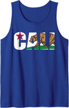 California Republic Flag Souvenir Novelty Gift California Flag Cali Home Love Men Women Kids Tank Top - Royal Blue