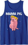 Cool Pig Gift Pig Lover Stuff & Accessories Cute Pig Art For Women Girls Mom Pig Farmer Hog Swine Lover Tank Top - Royal Blue