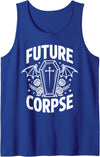 Coffin Humor Halloween Future Corpse Future Corpse Funny Halloween Coffin Bats Tank Top - Royal Blue
