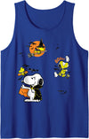 Peanuts Snoopy and Woodstock Halloween Fun Tank Top - Royal Blue