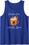 Runner Running and 5K for Fall Autumn Halloween 5K Race Running Runner Pumpkin Spice Fall Autumn Halloween Tank Top - Royal