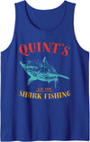 Quint’s Shark est. 1975 Fishing Funny Retro Fishing Tank Top - Royal Blue