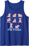 Yoga Animals are doing Sports Pig Yoga Cute Pigs Doing Sport Pig Yoga Tank Top - Royal Blue
