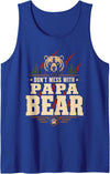 Best Daddy Bear Designs for Father's Day Father Bear Dad Protector Don't Mess with Papa Bear Tank Top - Royal Blue