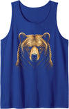 Realistic Bear Portrait Wildlife Realistic Bear Portrait Bear Wildlife Tank Top - Royal Blue