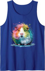 Guinea Pig Mom And Guinea Pig Dad Designs Guinea Pigs Men Woman Colorful Watercolor Guinea Pig Tank Top - Royal Blue