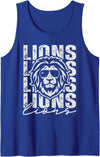 Back to School Lion Spirit Lunch Lady Zoo Day Kids Vintage Lions School Mascot Game Day Men Teacher Boy Women Tank Top - Royal Blue