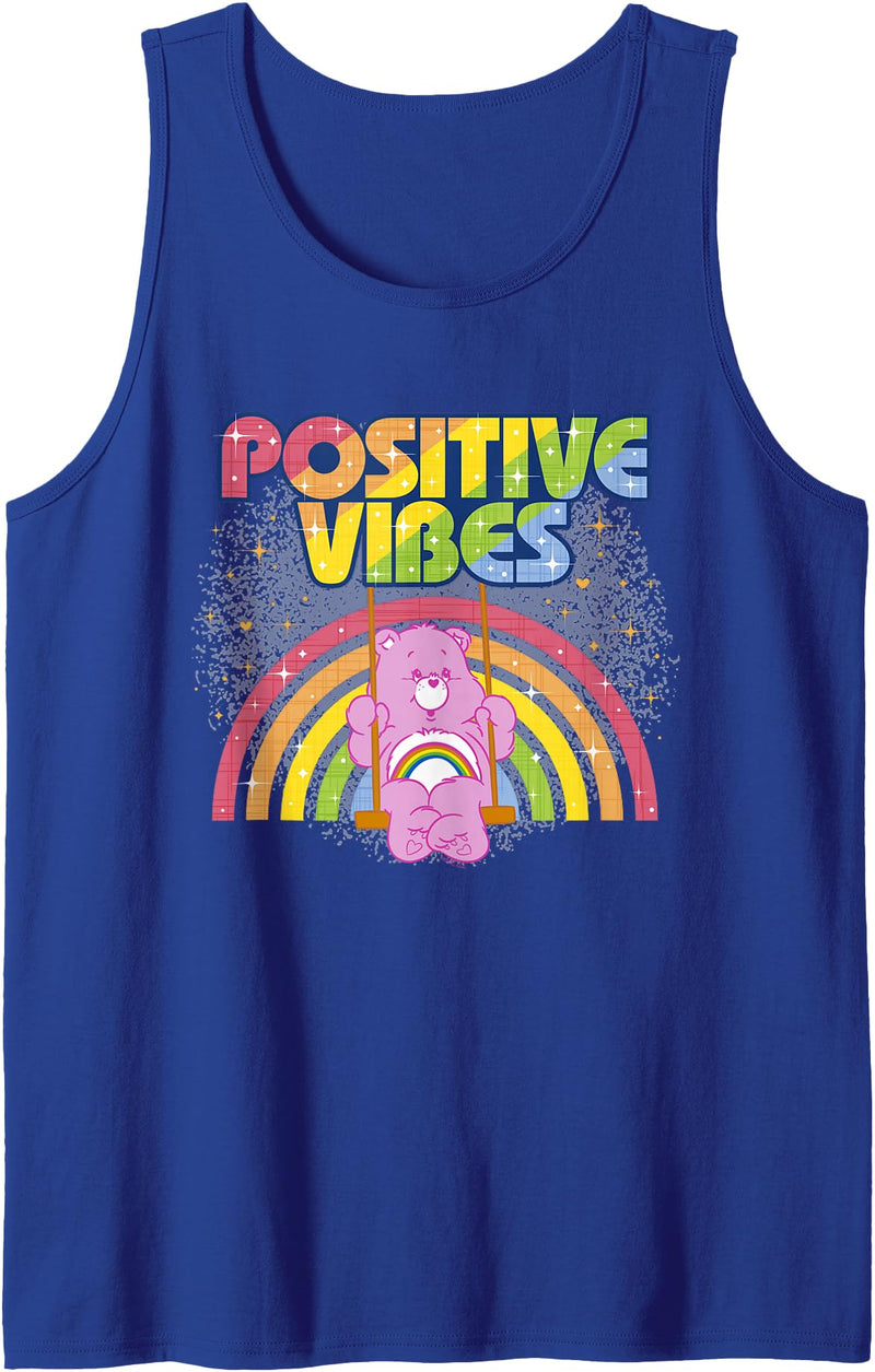 Care Bears Positive Vibes Rainbow With Cheer Bear Tank Top - Royal Blue