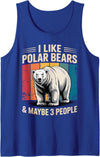 Polar Bear Gift Polar Bear Accessories & Stuff Cute Polar Bear Art for Men Women Kids Arctic Polar Bear Tank Top - Royal Blue