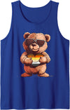 Gay Bear Pride LGBTQ Gay Bear Pride Heart LGBTQ Gay Pride Bear Flag Gay Flag Tank Top - Royal Blue