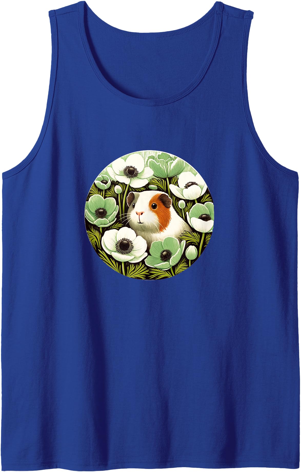 Guinea pig flower Snugg Guinea pig flowers Green Anemone Tank Top - Royal Blue
