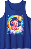 Pig Farmer Pigs Lover Gifts Rainbow Clouds Pig Farmer Pigs Farm Tank Top - Royal Blue