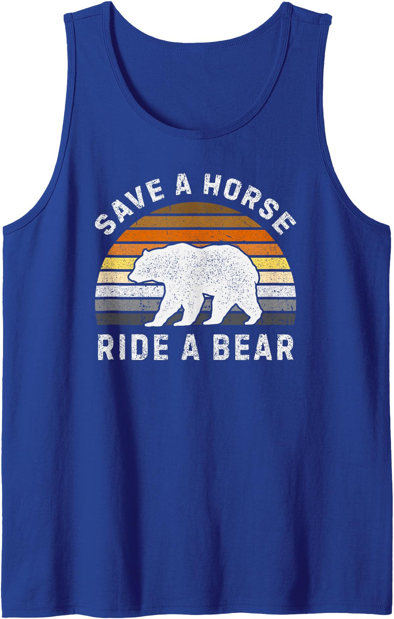 Bear Gay Pride by Content Design Studio Mens Bear Community, Bear Flag, Funny Gay Bear Pride Tank Top - Royal Blue