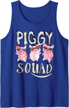 Cool Lucky Swine Fans Party Girl Boy Pork Team Art Piggy Squad | Cute Pig Farmer Animal Lovers Funny Farm Gift Tank Top - Royal Blue