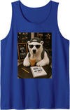 Polar Bear Back School Cool Vibes Tee Student Polar Bear Bruh We Back to School Coffee Animal Student Vibe Tank Top - Royal Blue