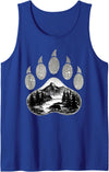 Outdoor Indigenous People Tribal Forest Men Women Native American Indian Bear Claws Funny Mountain Animal Gift Tank Top - Royal Blue