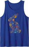 Happy Easter Funny Rabbit Bunny Eggs Basket - Cute Tank Top in Royal Blue