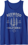 Lique Redwood Redwood National Park Vintage California Bear Gift Men Women Tank Top - Royal Blue
