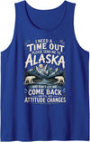 Alaskan Wilderness Enthusiasts Adventure Awaits with Polar Bears and Mountains Tank Top - Royal Blue