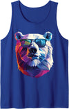 Funny Polar Bear Gift for Men, Women, Dad & Mom Polar Bear Dad Mom Cool Sunglasses - Polar Bear Tank Top - Royal Blue