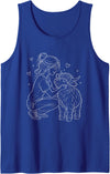 Highland Cow Art Animal Lovers Outfit Highland Cow Art Animal Memories for Women Girls Mom Tank Top - Royal Blue
