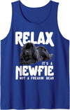 Newfoundland Dog Shirts Relax It's A Newfie Not A Freakin' Bear - Newfoundland Dog Tank Top - Royal Blue