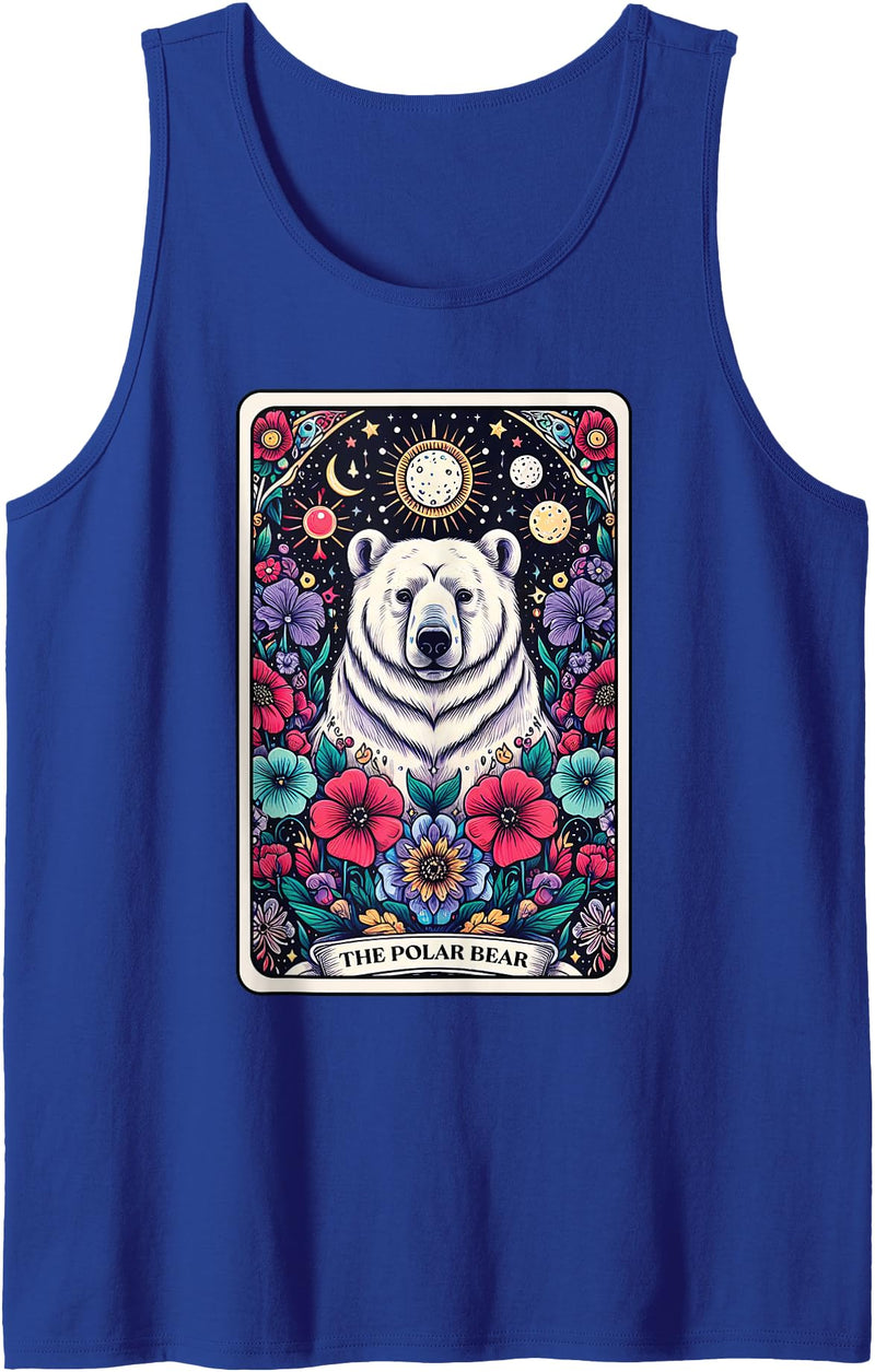 Catumet Polar Bear Polar Bear Tarot Card Tank Top - Royal Blue
