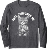 Cat Lover Shirts Rage Consumes Me - Cat Lover Kitten Owner Kitty Long Sleeve T-Shirt
