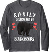 Easily Distracted By Black Bears Long Sleeve T-Shirt - Dark Heather Grey