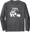 The Mothers Day Shirt Co. Nana Bear Shirt With Baby Cub Heart & Arrow Graphics Long Sleeve T-Shirt - Dark Heather Grey