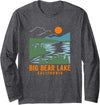CA Lake Designs Big Bear Lake California Long Sleeve T-Shirt - Dark Heather Grey