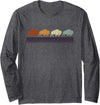 American Bison Gifts & Tees Retro Buffalo Long Sleeve T-Shirt - Dark Heather Grey