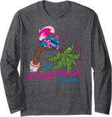 Disney 100 Stitch in Costume Cheshire Cat Wonderland Welcome Long Sleeve T-Shirt