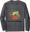 It's Past My Bedtime Funny Bear Lover Reading Tees It's Past My Bedtime Funny Bear Lover Reading Gifts Long Sleeve T-Shirt - Dark Heather Grey