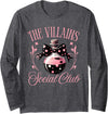 Therapy Designs Halloween Villains Social Club Pink Potion Bottle Design Long Sleeve T-Shirt - Dark Heather Grey