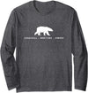 Churchill Polar Bear Shirts & Gifts Churchill Manitoba Canada Polar Bear Long Sleeve T-Shirt - Dark Heather Grey
