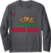 Tee Styley California Flag Mama Bear Long Sleeve Shirt - Dark Heather Grey